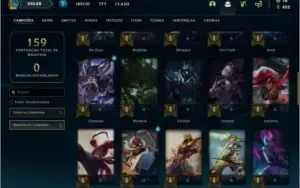 Conta Unranked com 17 skins e 53 champs