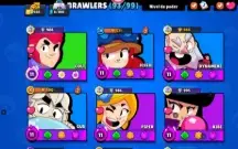 Conta de brawl Stars com 37.000 troféus e 93 brawlers