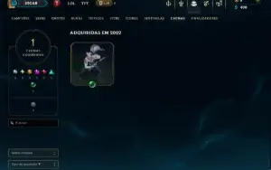 Unranked com 35 Champs e 14 Skins