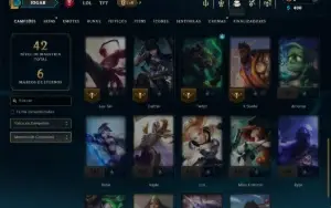 Unranked com 35 Champs e 14 Skins
