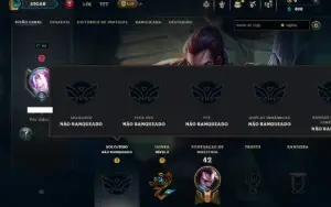 Unranked com 35 Champs e 14 Skins
