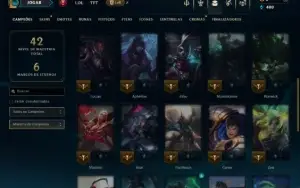 Unranked com 35 Champs e 14 Skins