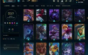 Unranked com 150 Champs e 237 Skins ( TOP / JG / ADC )