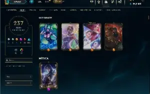 Unranked com 150 Champs e 237 Skins ( TOP / JG / ADC )