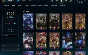 Vendo conta LOL full skin desde 2013 nível 600+ PAX JAX TF