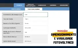 Planilha de Dimensionamento e Viabilidade Fotovoltaica