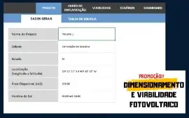 Planilha de Dimensionamento e Viabilidade Fotovoltaica