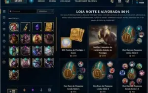 Conta LoL Platina IV LVL 333, com passe do evento, 227 skins