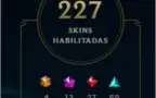 Conta LoL Platina IV LVL 333, com passe do evento, 227 skins