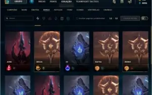 Conta LoL Platina IV LVL 333, com passe do evento, 227 skins