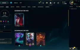 Conta Com Várias Skins (Yasuo Chefão, Qiyana True Damage+)