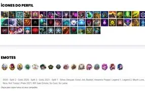 Conta unranked com 48 Champs e 12 Skins