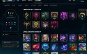 CONTA PLATINA 1 TODOS CAMPEÕES 158 SKINS!