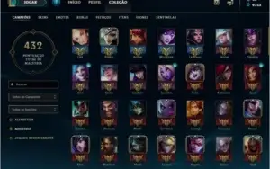 CONTA PLATINA 1 TODOS CAMPEÕES 158 SKINS!