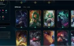 Conta LOL - PLATINA 1 - 599 SKINS
