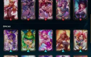 Conta Lol level 322 - Gold 2 - Muitas skins Lux borda.