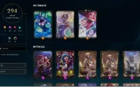 Conta Lol level 322 - Gold 2 - Muitas skins Lux borda.