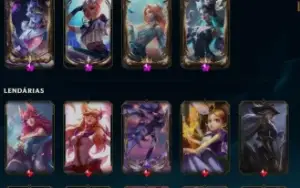 Conta Lol level 322 - Gold 2 - Muitas skins Lux borda.