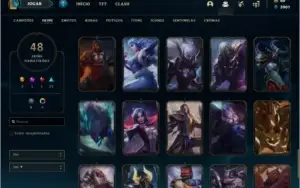 CONTA OURO 3 COM 48 SKINS E 57 CHAMPS