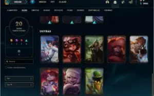 Conta prata 3 com 20 skins e 53 champs