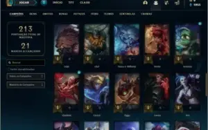 Conta prata 3 com 20 skins e 53 champs