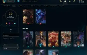 Conta prata 3 com 20 skins e 53 champs