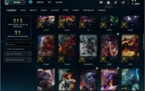 Conta prata 3 com 20 skins e 53 champs