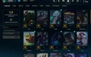 Conta Unranked com 40 Champs e 14 Skins ( MAIN TOP / JG )
