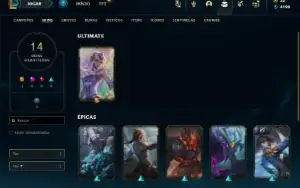 Conta Unranked com 40 Champs e 14 Skins ( MAIN TOP / JG )
