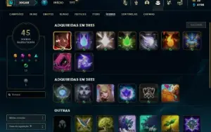 Conta Unranked com 40 Champs e 14 Skins ( MAIN TOP / JG )