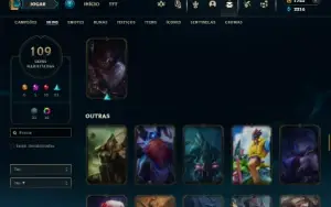 Bronze 3 com TODOS os champs e 109 Skins (Mais de 100 Jogos)