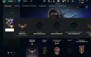 Bronze 3 com TODOS os champs e 109 Skins (Mais de 100 Jogos)