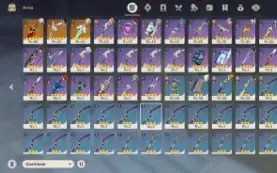 Ar45  Itto+arma,Alhaitham,Diluc,Qiqi,Tighnari+Espada Celesti