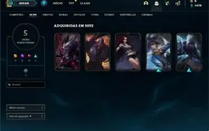 Conta prata 2  com 23 Champs e 5 Skins