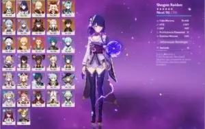 CONTA AR57 - 11 CHARS 5* 3 ARMAS 5* - BAAL HUTAO EULA GANYU