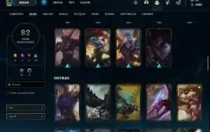Conta ouro 2 com 110 Champs e 82 Skins + 7 Vitoriosas