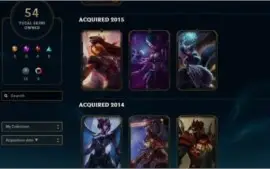 Conta LoL D4 - Todas as vitoriosas a partir da season 3