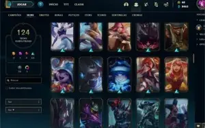 Conta League of Legends Nível 202 com 113 skins(9 Lendárias)