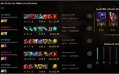 Conta Lol platina 4 na season passada