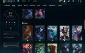 Conta prata 1 com 100 champs e 47 skins ( MONO JG )