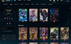 Conta com 229 skins gold 2