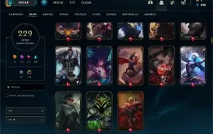 Conta com 229 skins gold 2