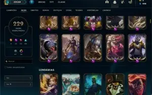 Conta com 229 skins gold 2