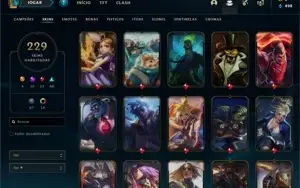 Conta com 229 skins gold 2