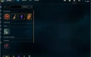 Conta League of Legends Unranked level44+4 skins habilitadas