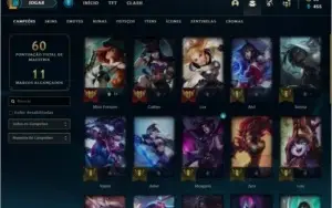 Conta League of Legends Unranked level44+4 skins habilitadas
