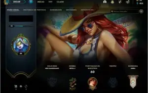 Conta League of Legends Unranked level44+4 skins habilitadas