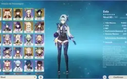 CONTA GENSHIN AR57 COM VENTI, ZHONGLI, KLEE, EULA, ALBEDO...