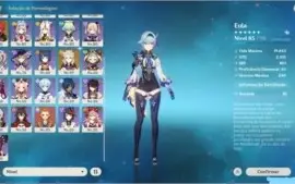 CONTA GENSHIN AR57 COM VENTI, ZHONGLI, KLEE, EULA, ALBEDO...