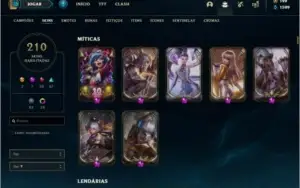 Conta LOL Gold 3 All Champs Lv 596
